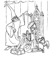 A coloring page of the black cauldron